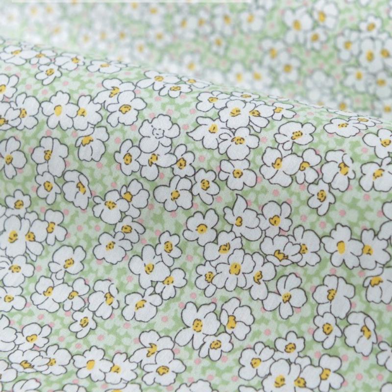 Classics Pastoral Floral Poplin Cotton Fabric DIY Children's Wear Cloth Make Bedding Quilt Decoration Home Sewing Cloth