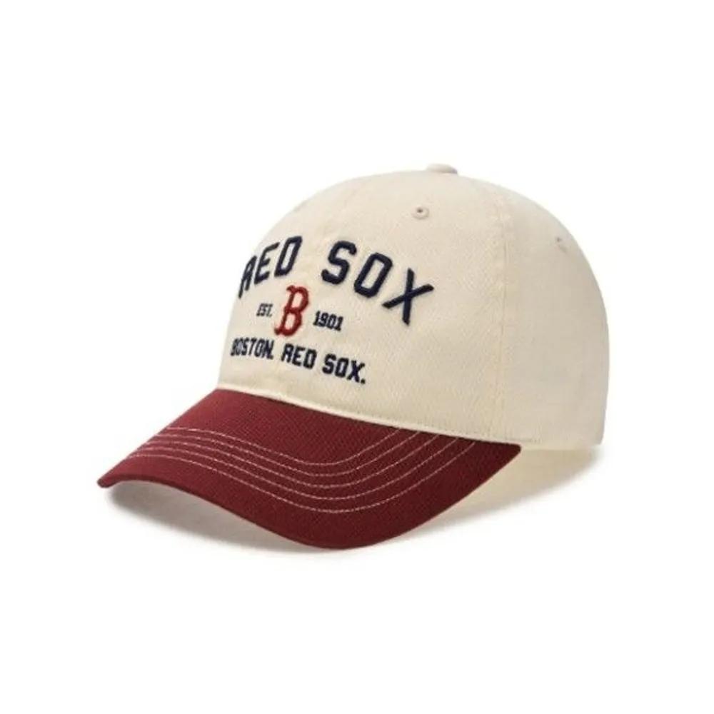 [MLB] JQT 3ACPV085N-43CRS Varsity Lettering Contrast Unstructured Ball Cap Boston Red Sox FREE