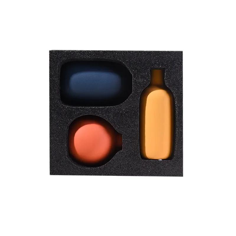 Orange Yellow Blue Nordic Ceramic Dried Flower Vase Decoration Guest Restaurant Ornaments Home Decoration Accessories Gift