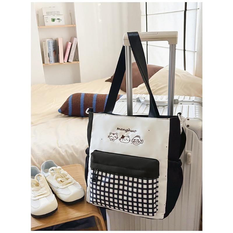 Lightweight and largecapacity backpack, new Japanese ins, highvalue, fresh and sweet plaid, junior high school schoolbag.