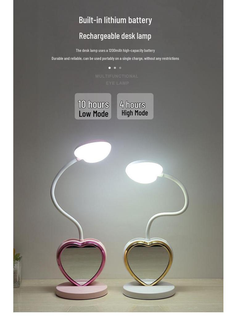2025 Cross-border Multifunctional Eye-Protecting Desk Lamp, Magnetic Thumbs-Up Design, Heart Shape, Stepless Dimming