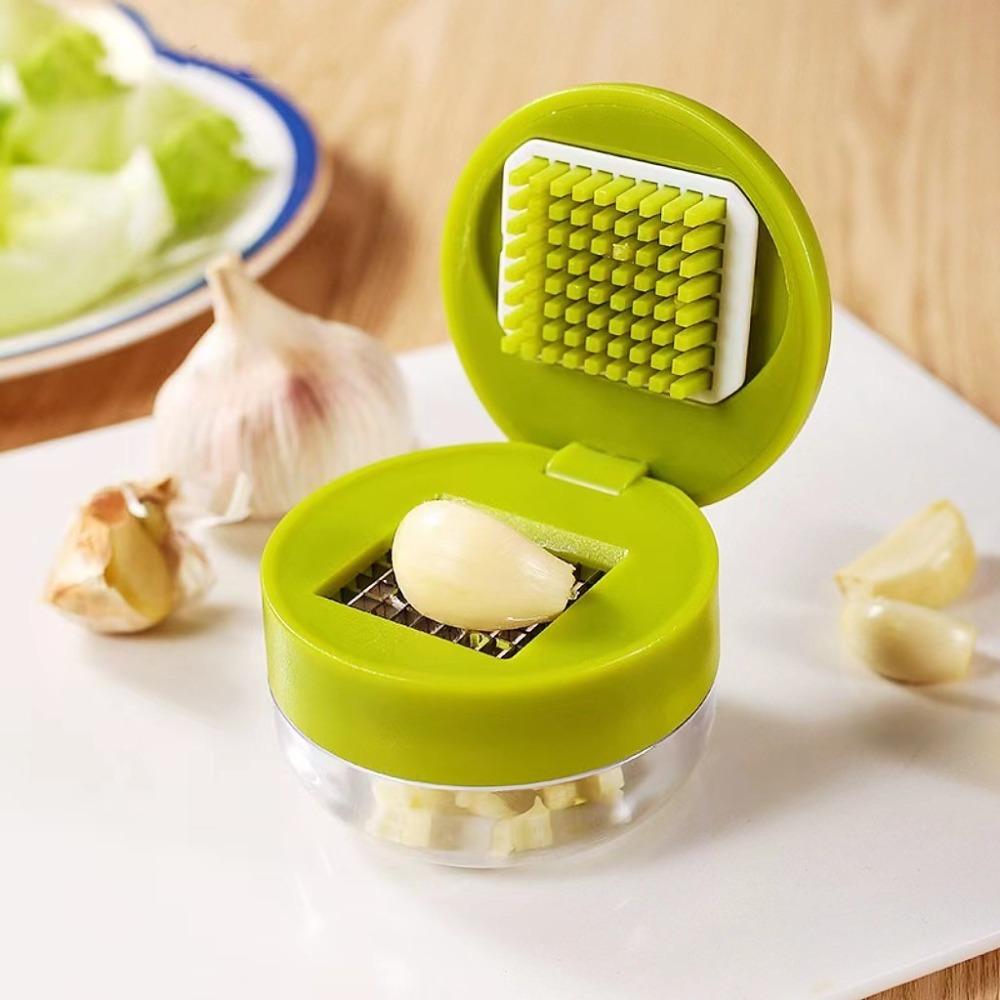 Mini Garlic Press Chopper Manual Garlic Mincer Slicers Grater with Storage Box Vegetable Cutter Kitchen Fruit Vegetable Tools