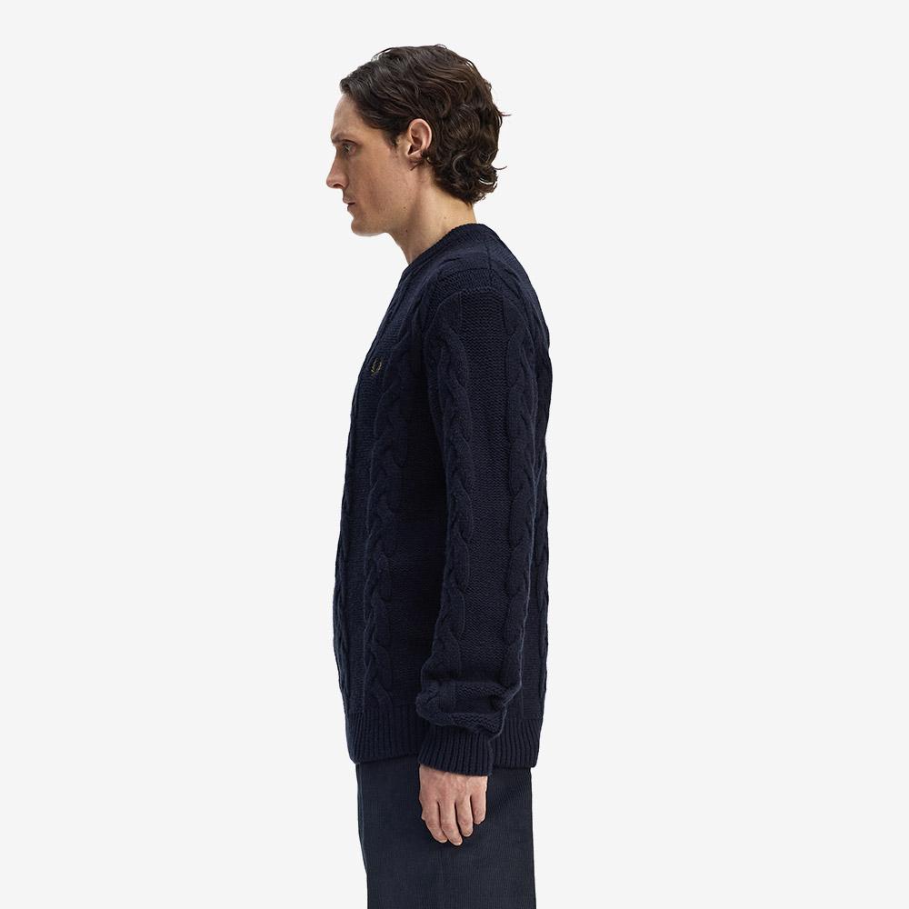 FRED PERRY [Sharp] Chunky Cable Knit - Navy Afpm2538562-608