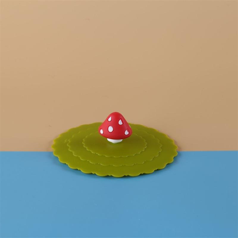 Vågformad Mode Kreativ Silikon Kopplock Söt Glas Termosmugg Silikonlock