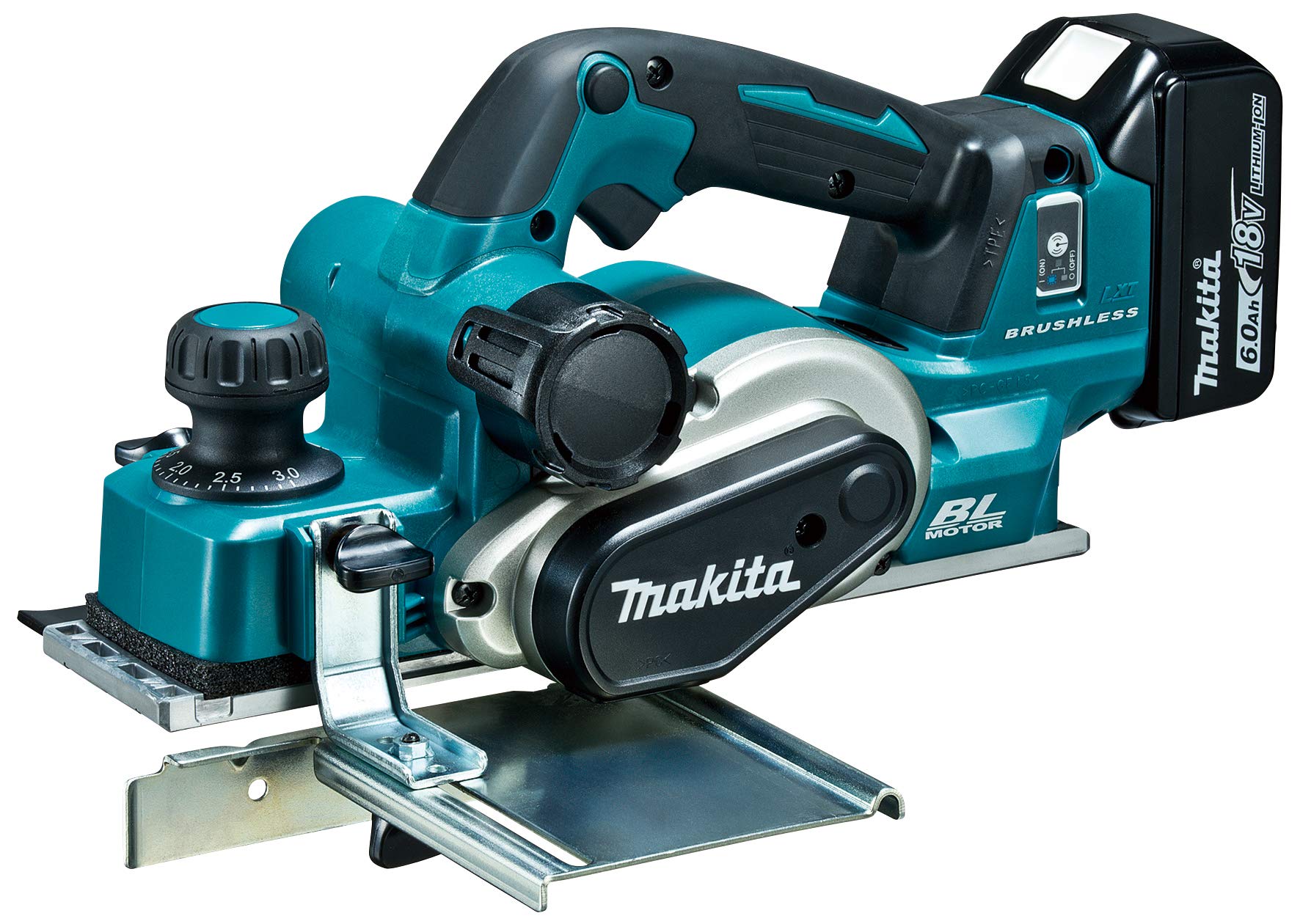 

Makita 82mm rechargeable planer 18V 6Ah with battery and charger KP181DRG