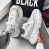 Fashion Men's 2025 Spring Mesh Breathable Thick Soled Casual Shoes Outdoor Hiking Height Increasing Comfortable Non slip Sports Sneakers