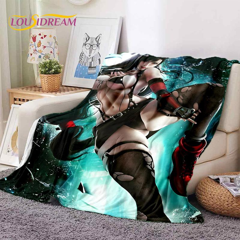 Cartoon Character Sexy Lace Girls Cute Anime Soft Blankets,Keep Warm Throw Blanket Comfortable for Picnic Beds Sofa Home Bedroom