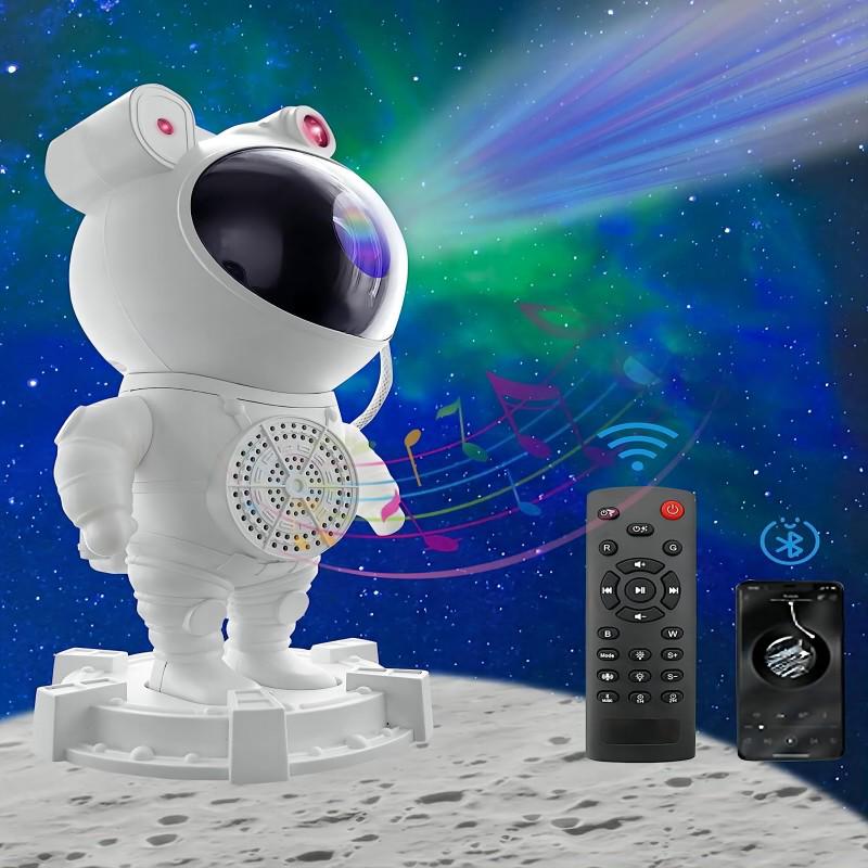 Hot Sale Astronaut Bluetooth Speaker with Colorful Starry Sky Light Projection & White Noise Laser Night Light