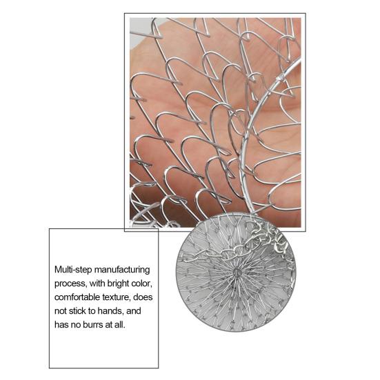 3-Tier Hanging Fruit Basket Stainless Steel Storage Basket Foldable Wire Organizer for Fruits Vegetables Toiletries