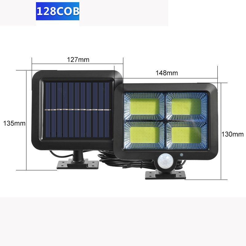 100LED Solar Licht Außen Motion Sensor Aufladen Solar Wand Licht Wasserdicht Notfall Led Licht Straße Garten Veranda Lampe