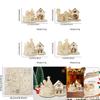 Charming Christmas Wooden Cabin Puzzle Decoration For Festive Table Displays And Diy Gifts
