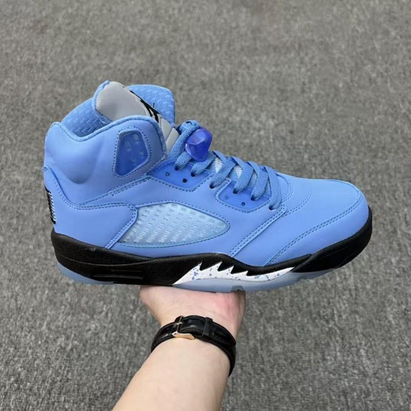 Men Women Basketball Shoes Low Top Synthetic Leather Breathable Outdoor Court Sneakers AJ5 Style