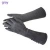 New 35 CM Long Knitted Cotton Gloves Women Can Touch Screen Suede Fashion Simple Autumn and Winter Sun Protection Warm Sleeves
