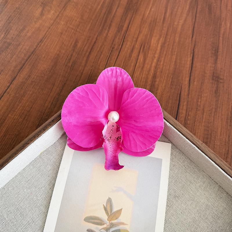 3D realistic orchid hairpin 1 PC butterfly side clip flower atmosphere-themed hairpin with girl Delicate Jewelry