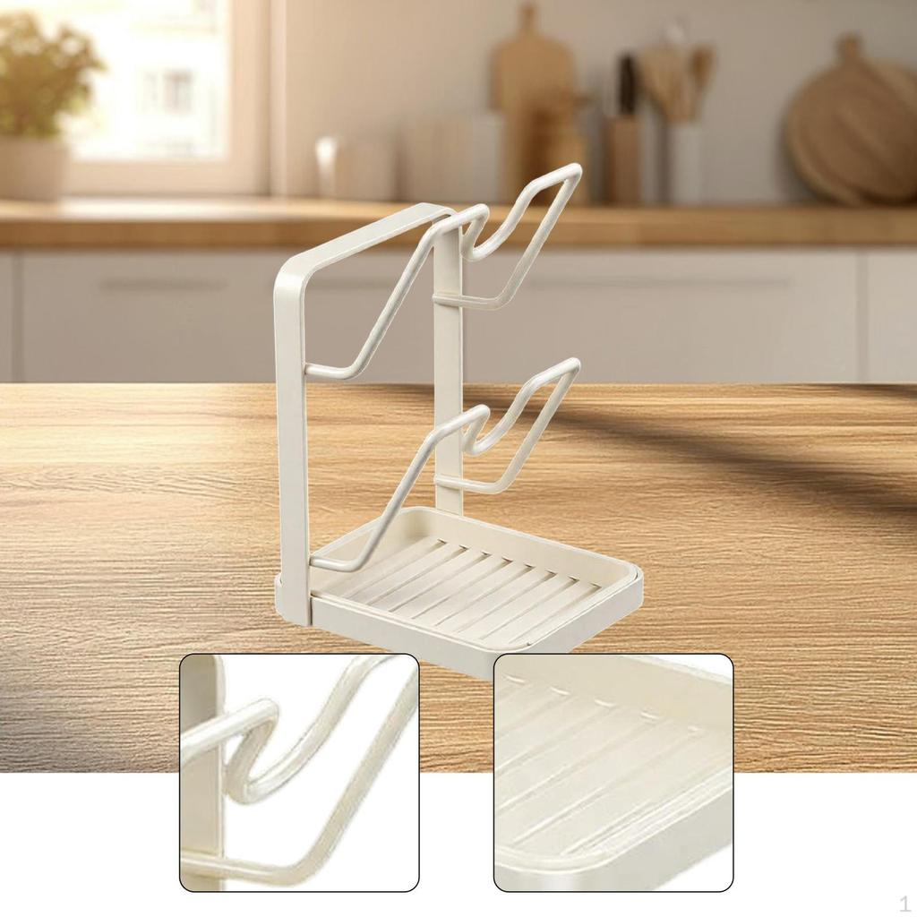 Pot Lid Storage Rack Cover Organizer Stand Space Saving Multipurpose Utensils for Cooking Top