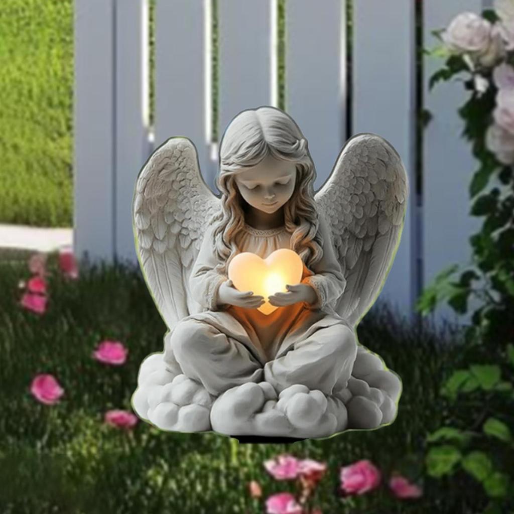 Decorative Angel Garden Stake 2D Yard Sign Collection Plaque Waterproof Stylish Cherubs Decoration for Outdoor Farmhouse