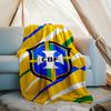 1PC Brazilian Football Federation Printed Soft Flannel Blanket Throw for Adult Bedroom Living Room Sofa Camping Travel Fan Gifts Christmas Gifts