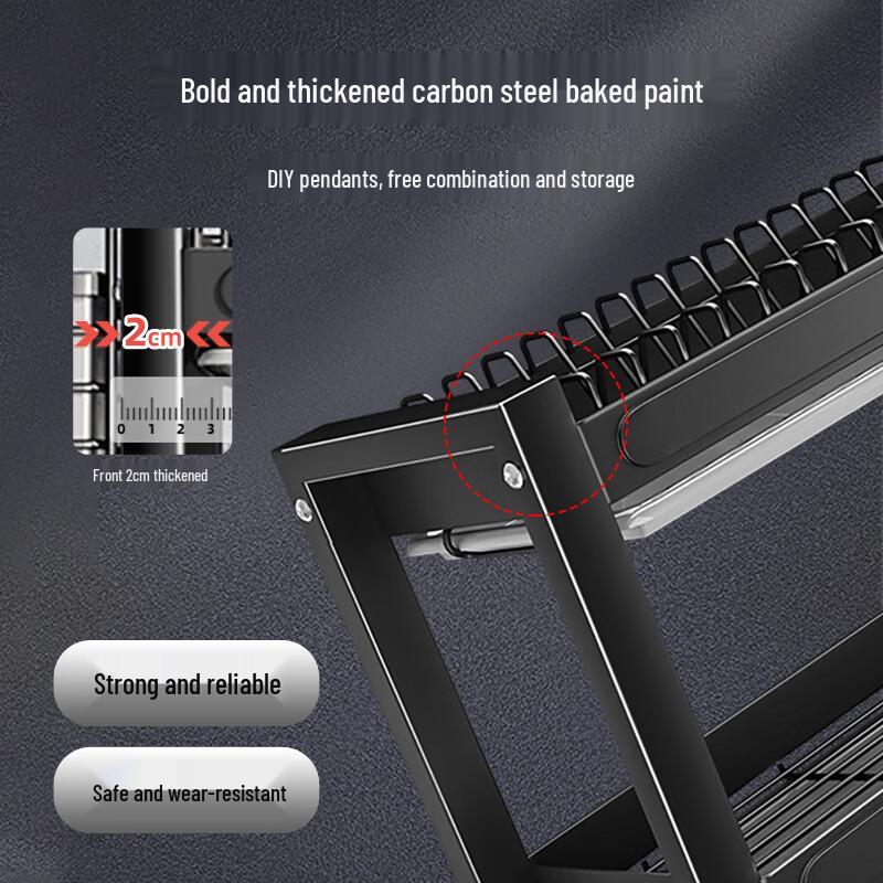 YouShu 3-Tier Matte Black Kitchen Dish Drying Rack