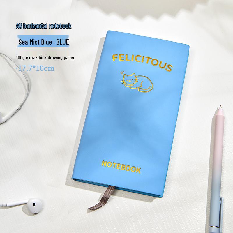 Fabric-Textured A6 Patterned Planner: Compact, Thickened Pocket Diary for Office and Business.