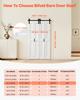 SucceBuy Bifold Barn Door 24/36/46/60/72 in x 84 in Sliding Closet Doors Header Board and Hardware Kit Included Panel Waterproof