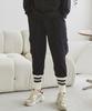 Jikeulib Fleece-Lined String Elastic Cargo Pocket Jogger Pants