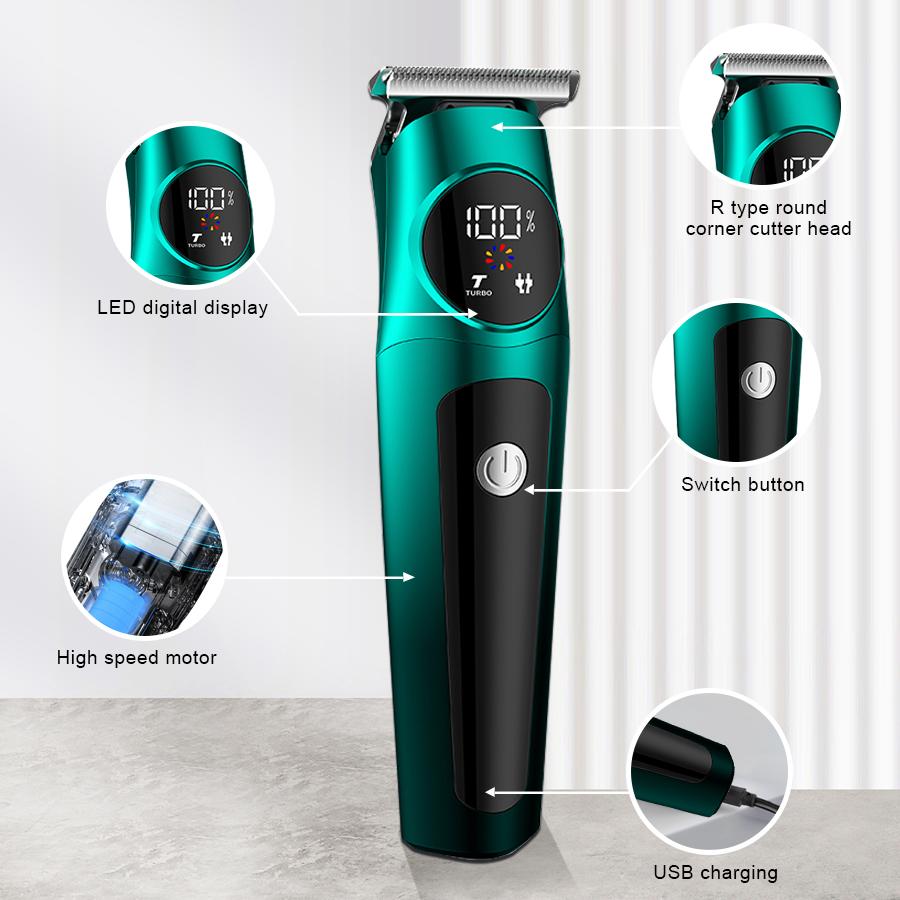 new hair clipper high-end gradient color body USB charging deep cleaning intelligent digital engraving push shear