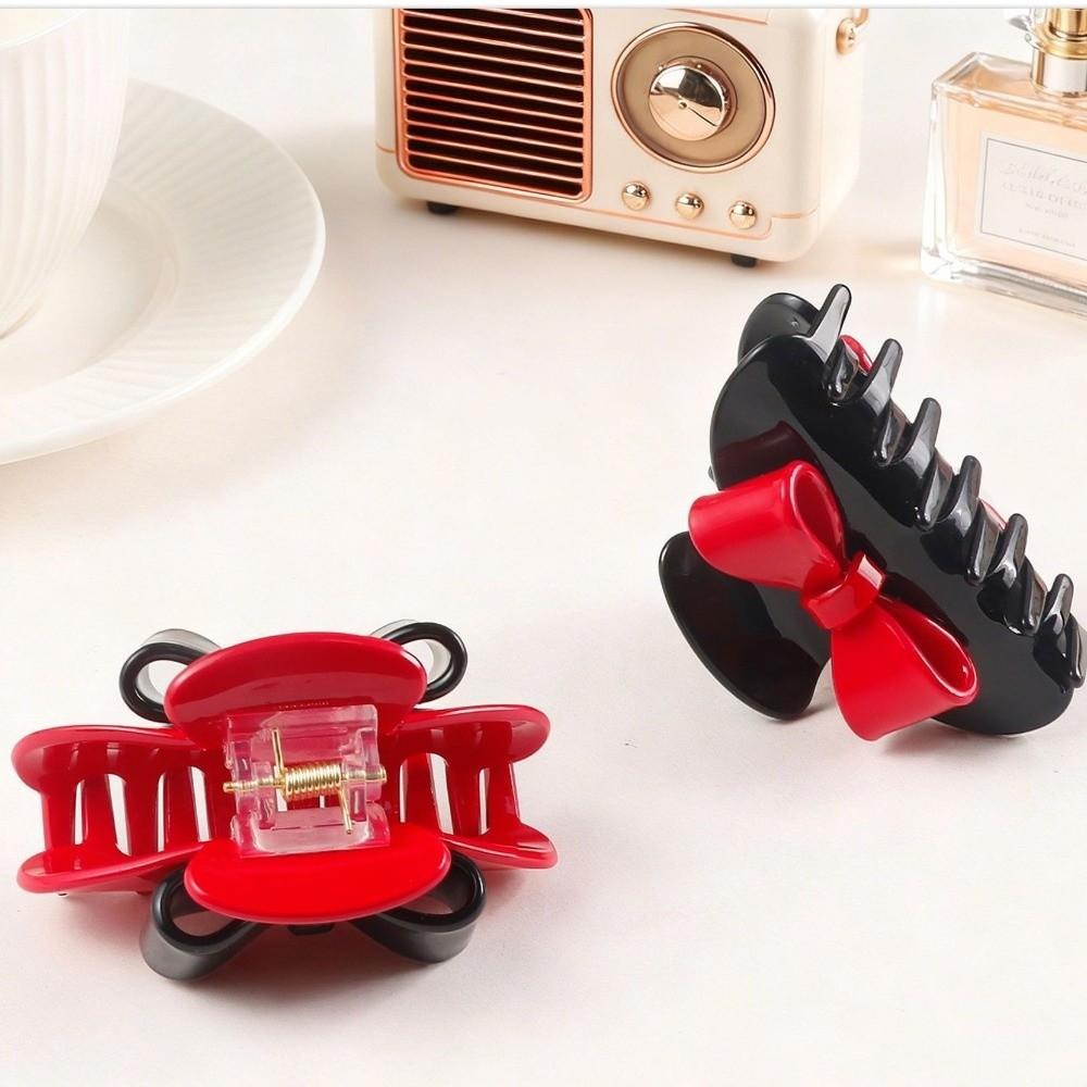 Headdress Bow Hair Claw Korean Style Acetate Shark Clip Fashion Bowknot Claw Clip  Daily