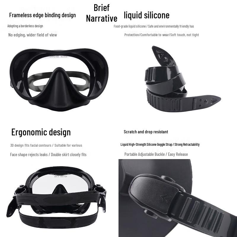 XUJAN Freediving Mask and Snorkel Set MS3221