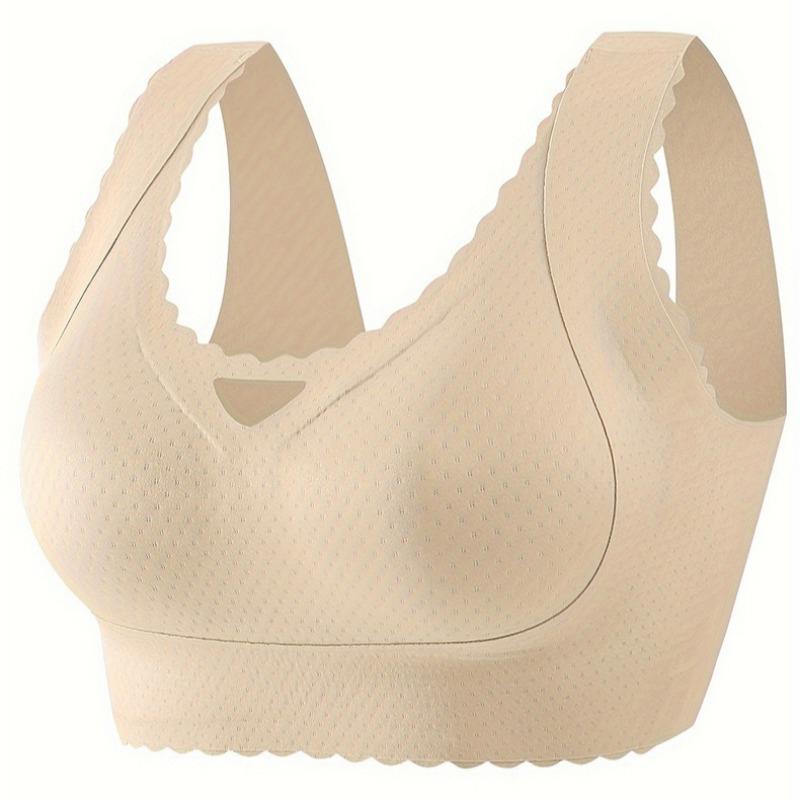 European and American Large Size Seamless Underwear Women's Gathered Anti-sagging No Steel Ring Breast Fat Girl Bra