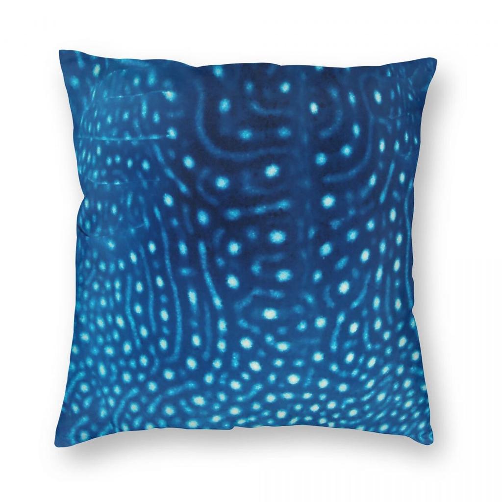 Whale Shark Square Pillowcase Polyester Linen Velvet Printed Zip Decorative Throw Pillow Case Bed Cushion Case