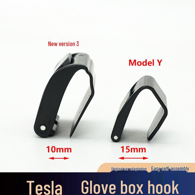 Compatible Glove Box Hook, Front Passenger Storage, and Vehicle Clip for Tesla Model Y