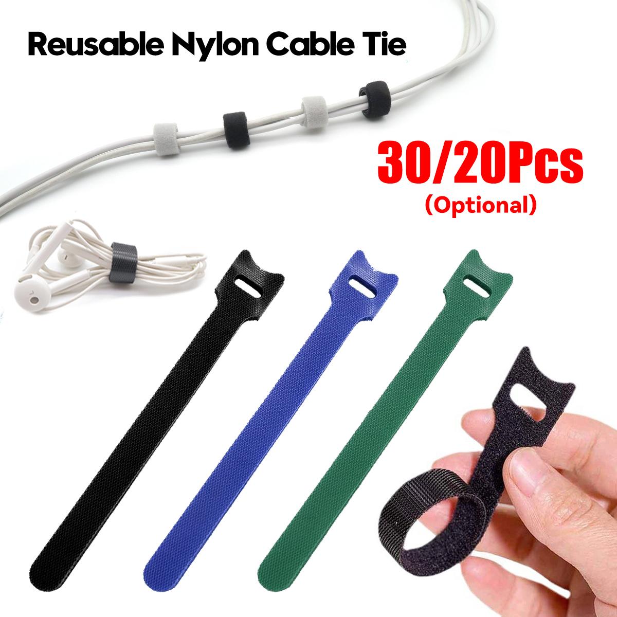 

New Releasable Cable Tie Nylon Wrap Zip Bundle Bandage 12x150mm Plastics Fastening Reusable Ties Straps Cable Organiser 20Pcs