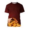 Fashion Fun Food graphic t shirts Summer New Barbecue Burger Pattern Tees Personality