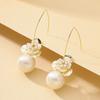 Stylish and exquisite design sense, bright and round Shijia pearl stud earrings, earrings, temperament, senior earrings, vacation style accessories