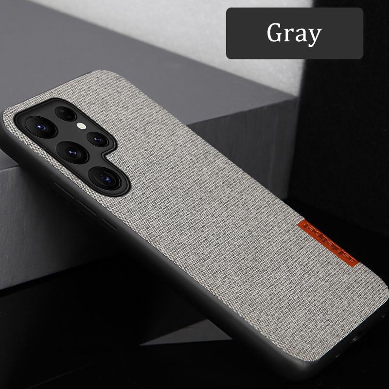 Fabric Canvas Phone Case for Samsung Galaxy S21 S22 S23 Ultra S23 Plus A54 A55 5G 360 Full Protective Back Cover