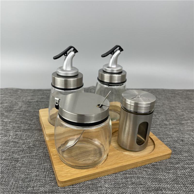 Glass Seasoning Bottle Set