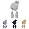 Winter Knit Hat And Gloves Set With Windproof Fleece For Ladies Outdoor Warmth Comfort