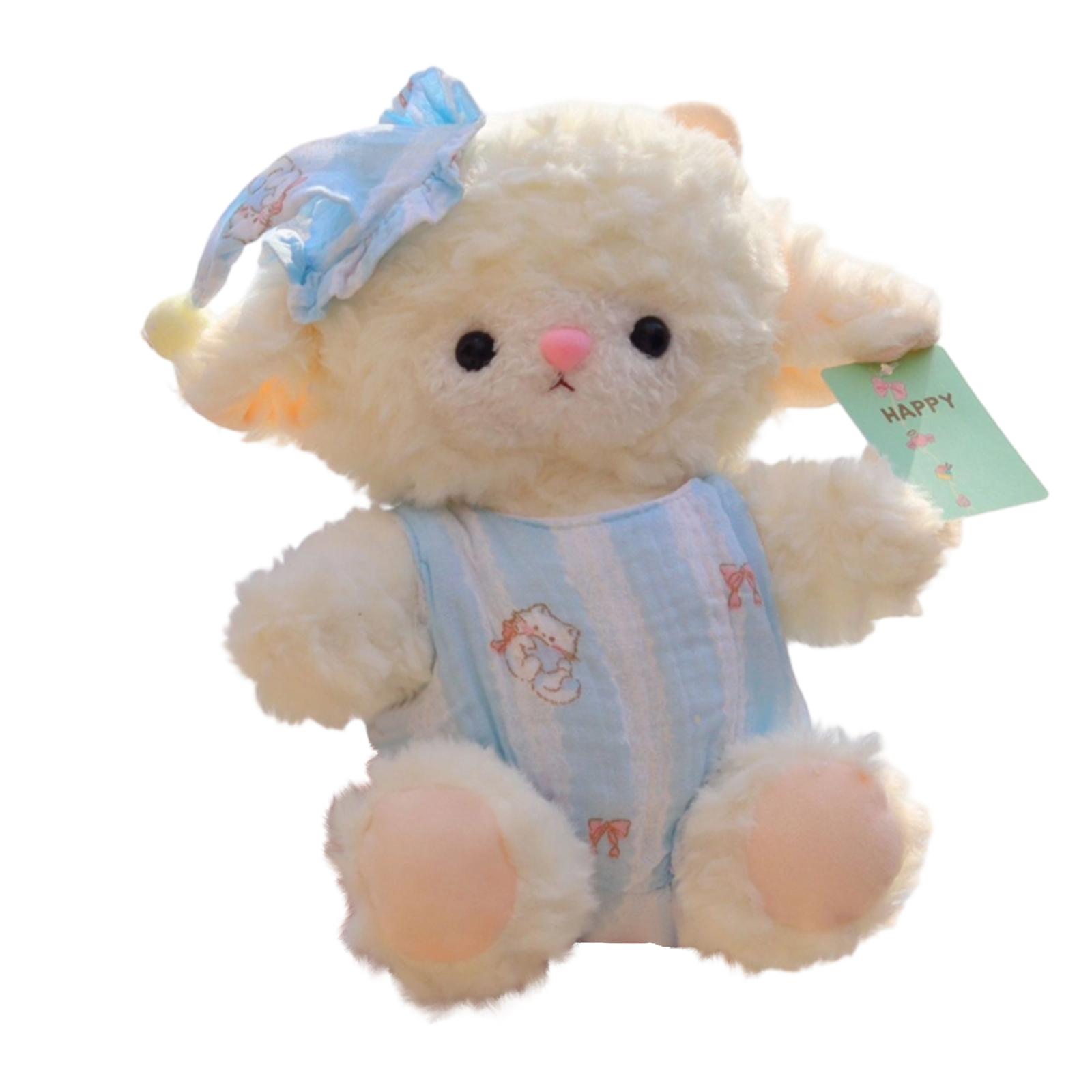 Plush Toy With Hat, Pp Cotton Doll, Children S Gift, Children S Comfort Toy, Girl S Rag Doll, Cartoon Doll, Children S Pillow One Size синий