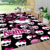 Custom Name Monster High Fashion Carpet Rug Customizable Soft Washable Anti-Slip Home Living Room Sofa Mats Personalized Rug. 0909404