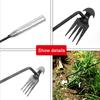 1pc Small Weed Puller With 4 Teeth, Gardening Hand Tools, Weed Remover Tool For Yard Ergonomic Weeder Tool (The Handle Can Be Lengthened By Yourself)
