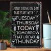 2D Flat Elegant Decorative Tin Wall Sign Made of Quality Iron with Classic Style for Rooms