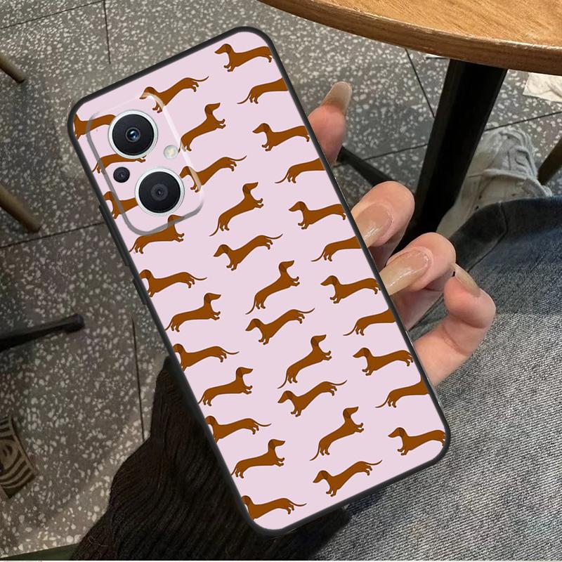 Süßer Dackel Hund Heiß für OPPO Reno 14F 13F 12F 11F 10 11 12 13 14 Pro 7 8 Lite 8T OPPO Find X5 X6 X8 X9 Pro Hülle