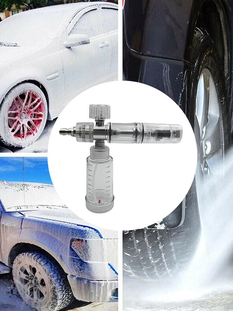 100ml Soap Foam Spray Bottle with 1/4 Inch Quick Connector 4500PSI Pressure Washer Gun Water Foam Pot Car Wash Accessories