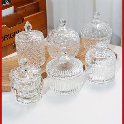Handmade Embossed Crystal Pumpkin Glass Candle Holder