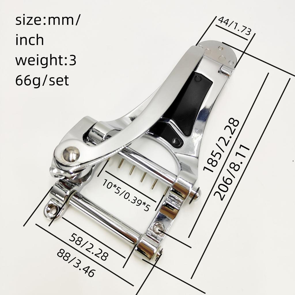 E-Gitarren Zubehör Jazz E-Gitarre Einzelzug Stimmhebel Großer Tremoloarm LP High-End Brücke Saitenhalter Tremolosystem