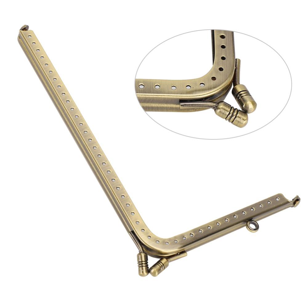 2pcs 18.5cm Length Bag Clasp Lock Alloy Material Metal Purse Frame Purse Frame Tailor Accessories