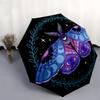 1pc Moonlit Moth Mandala Umbrella with Plastic Handle,Suitable for All Seasons Home Travel Outdoor UmbrellaDD1370