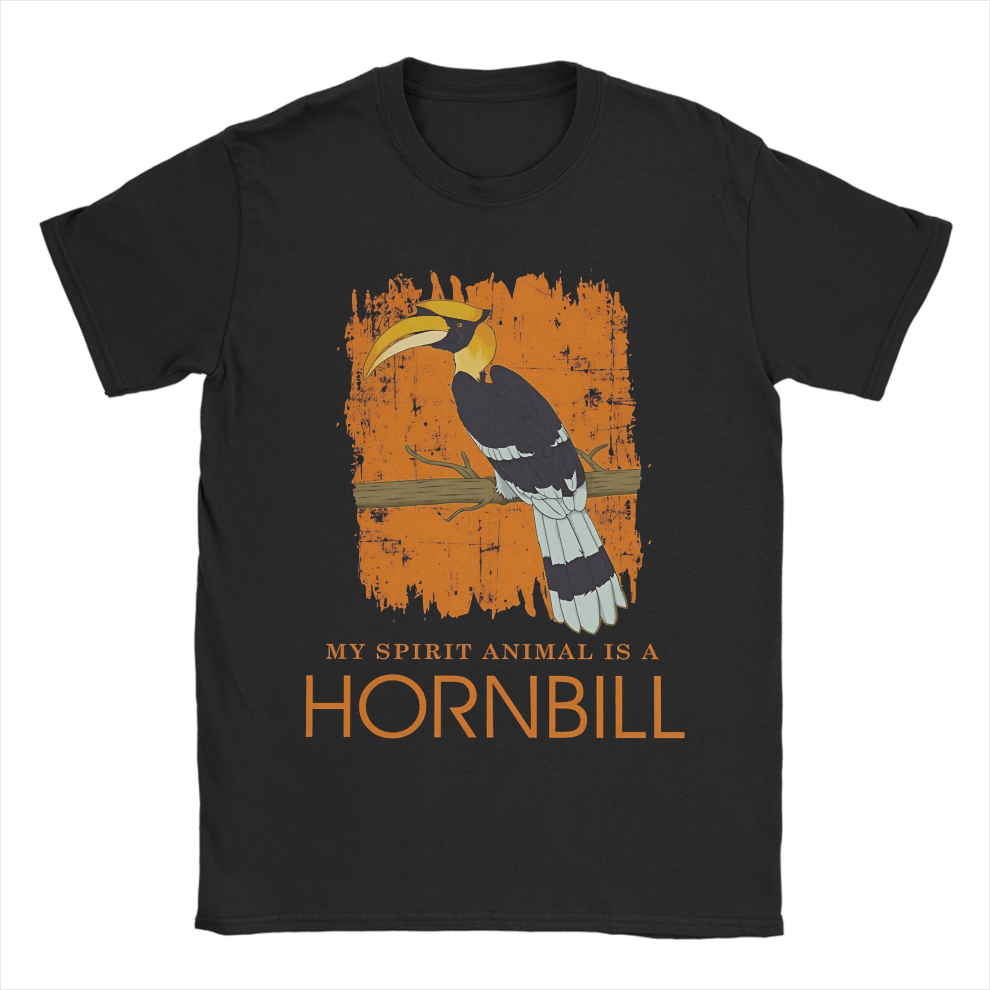 

Vintage T Shirt Summer Spirit Animal Tropical Bird Lover Hornbill graphic Trendy Cool T Shirts Cotton Tshirt Short Sleeve Tees S