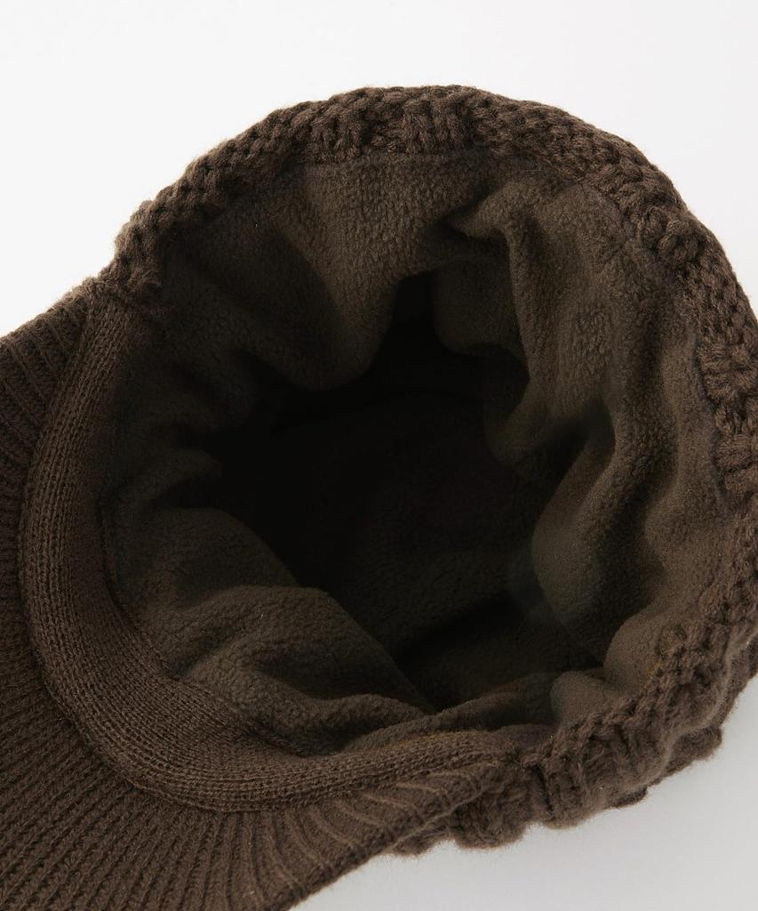 [X-girl] KNIT CASQUETTE Cap for Women, BROWN