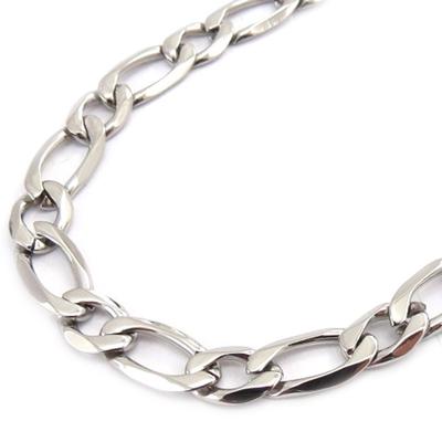 [J9357] - Stahlarmband 'Maille Figaro' 21 cm 6 mm